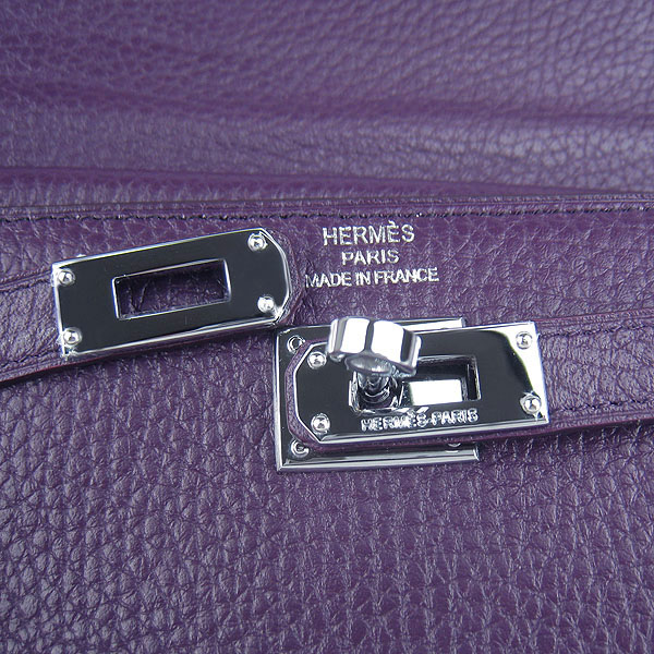 High Quality Hermes Kelly Long Clutch Bag Purple H009 Replica